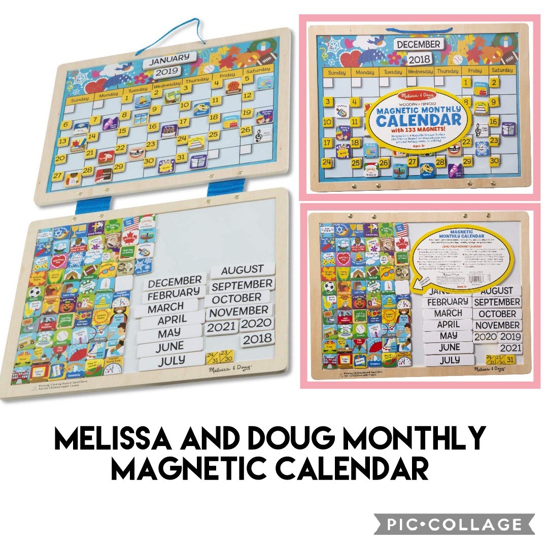 melissa and doug calendar replacement magnets