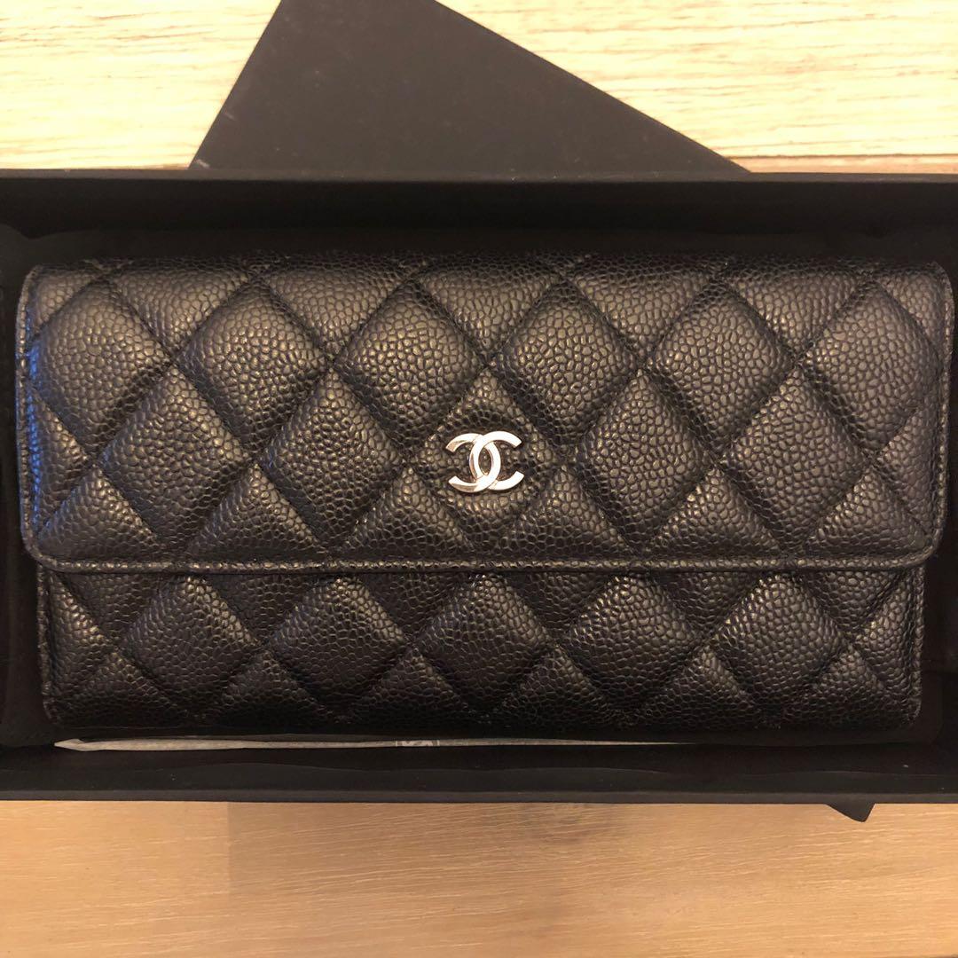 Chanel Classic Flap Long Wallet, Luxury, Bags & Wallets on Carousell