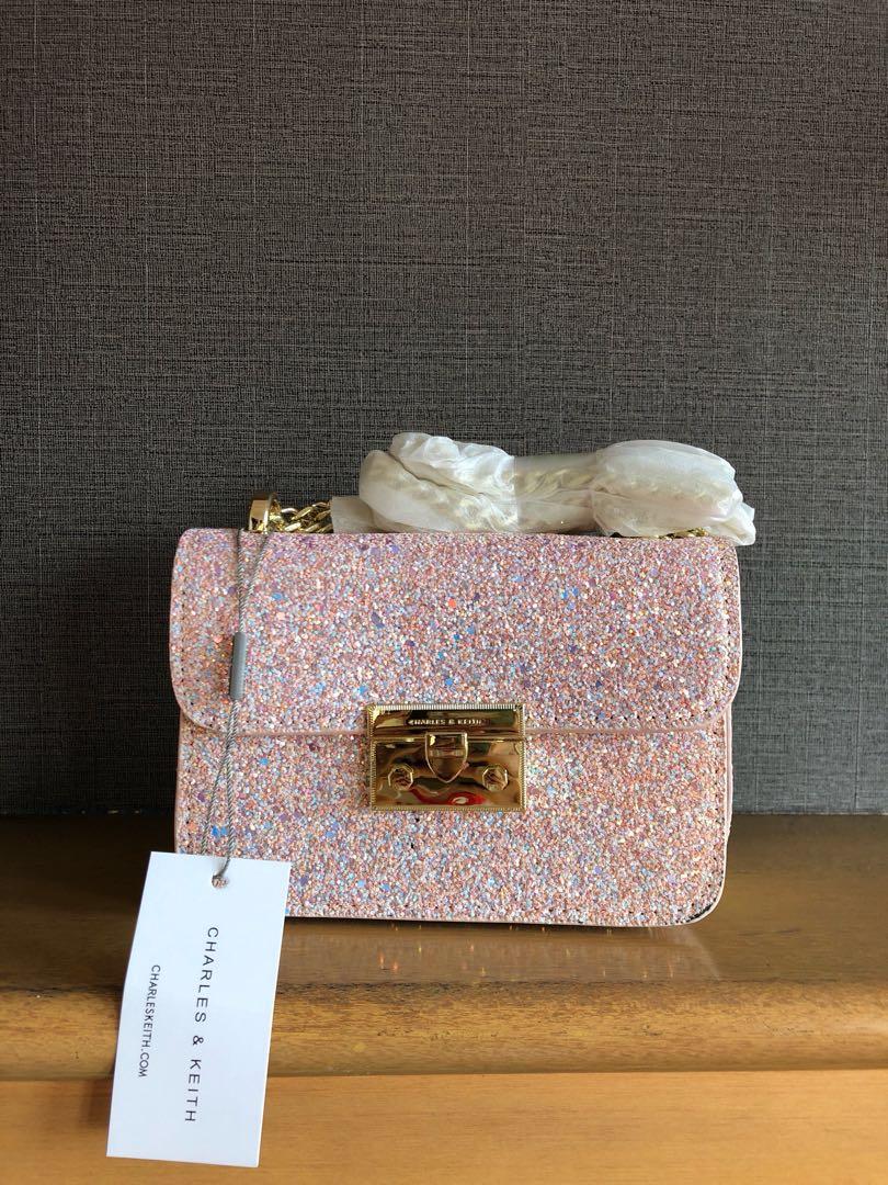 charles and keith glitter bag