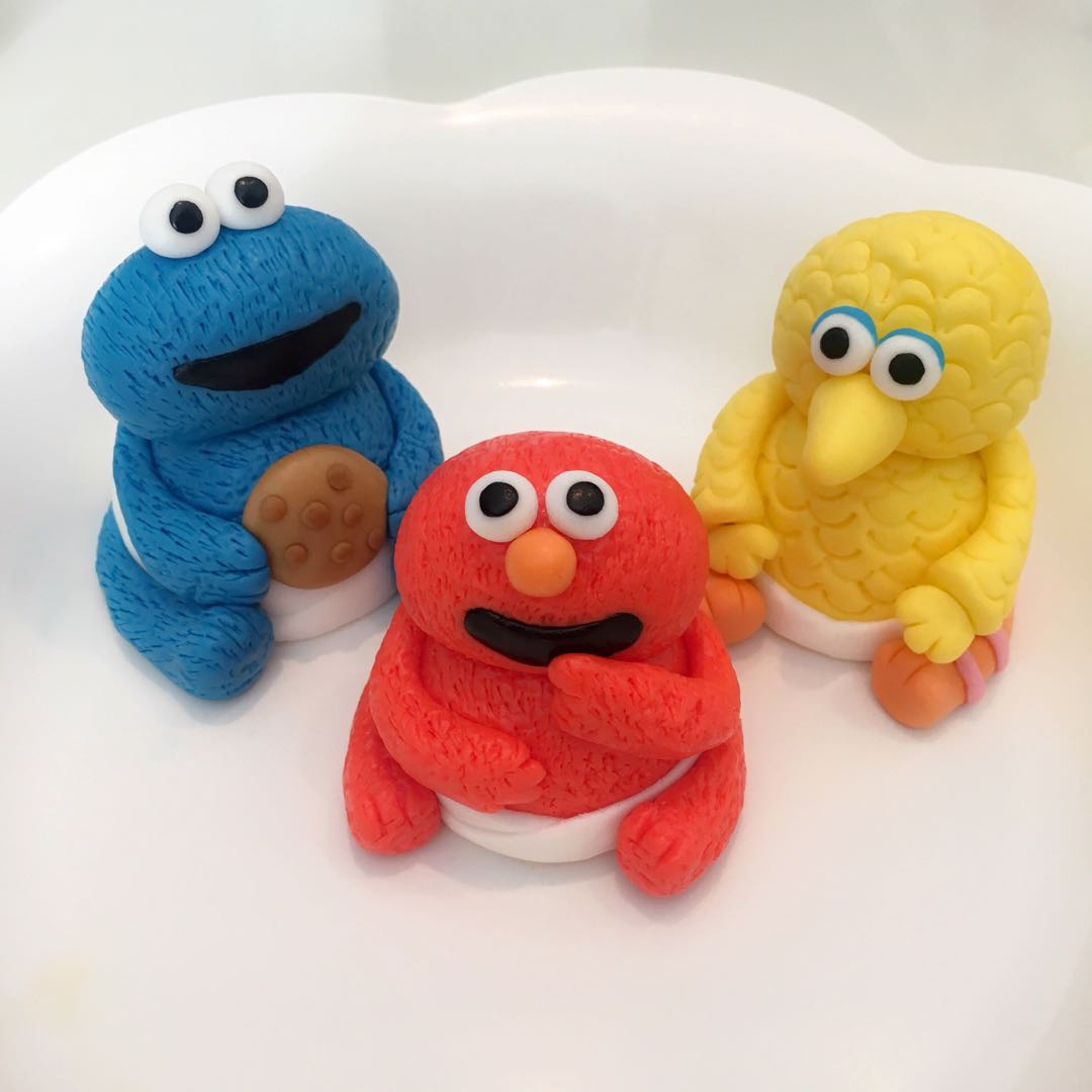 Customized Sesame Street Fondant Cake Topper Design Craft