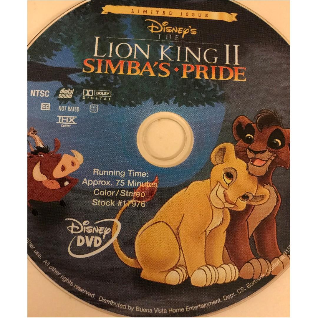 Dvd Lion King Ii Simba S Pride Limited Issue Original Usa Import Code 1 Music Media Cds Dvds Other Media On Carousell