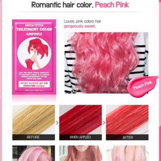 Hair Color Treatment Peach Pink On Carousell