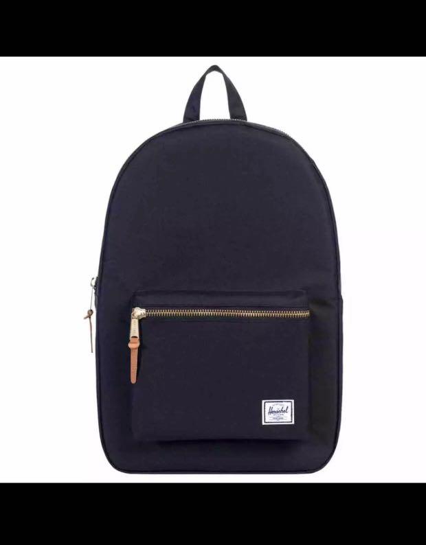 herschel backpack black and gold