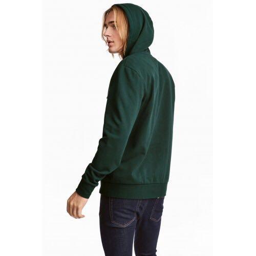 dark green hoodie h&m