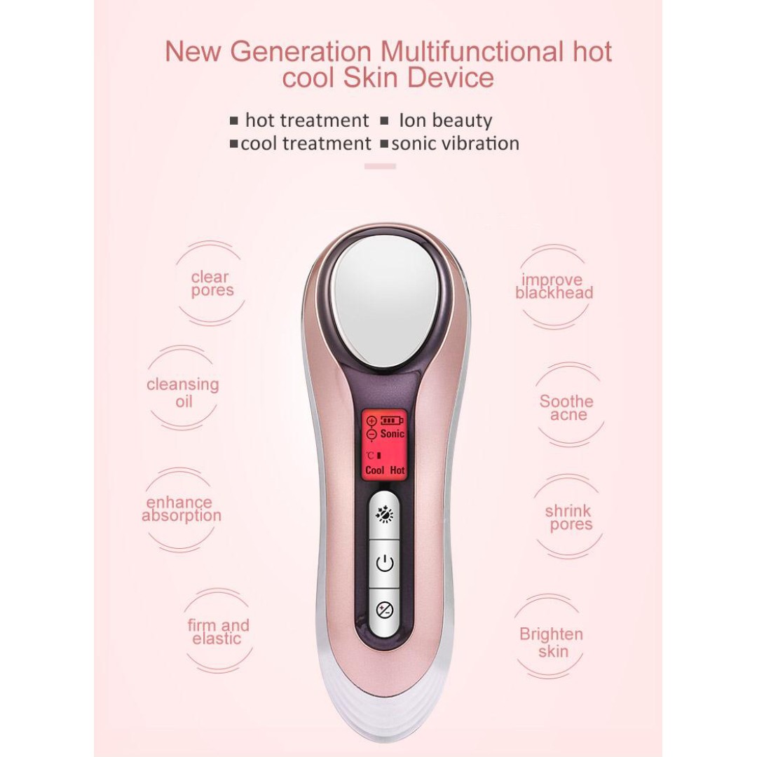 Hot and Cold Hammer Massage Beauty Device Wireless with ION and SONIC