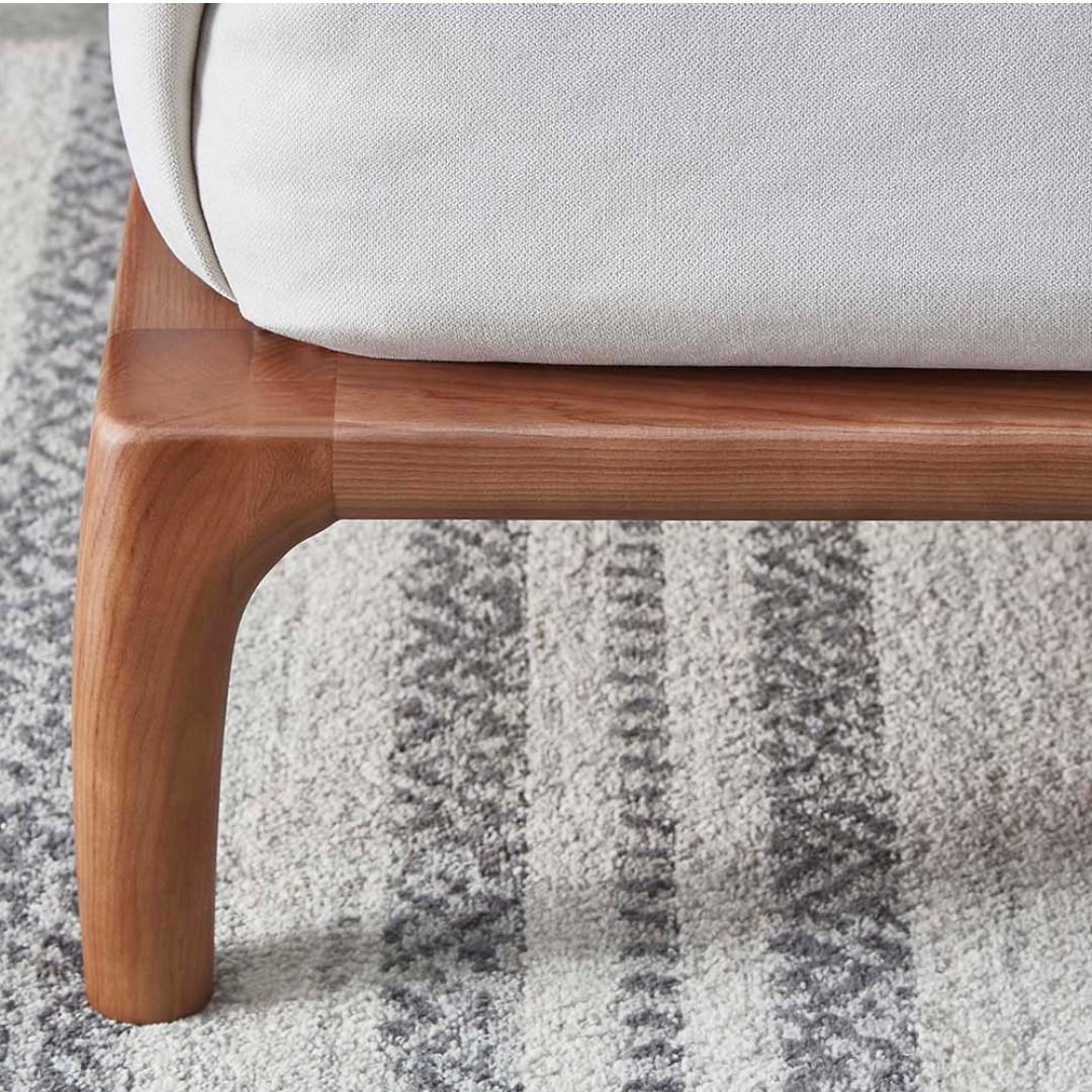 King Ash Grey Tyme Ash Wood Bed Frame Furniture Beds