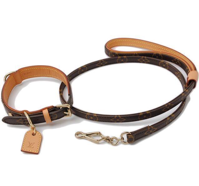 Louis Vuitton Dog Collar  Handmade Designer Dog collar