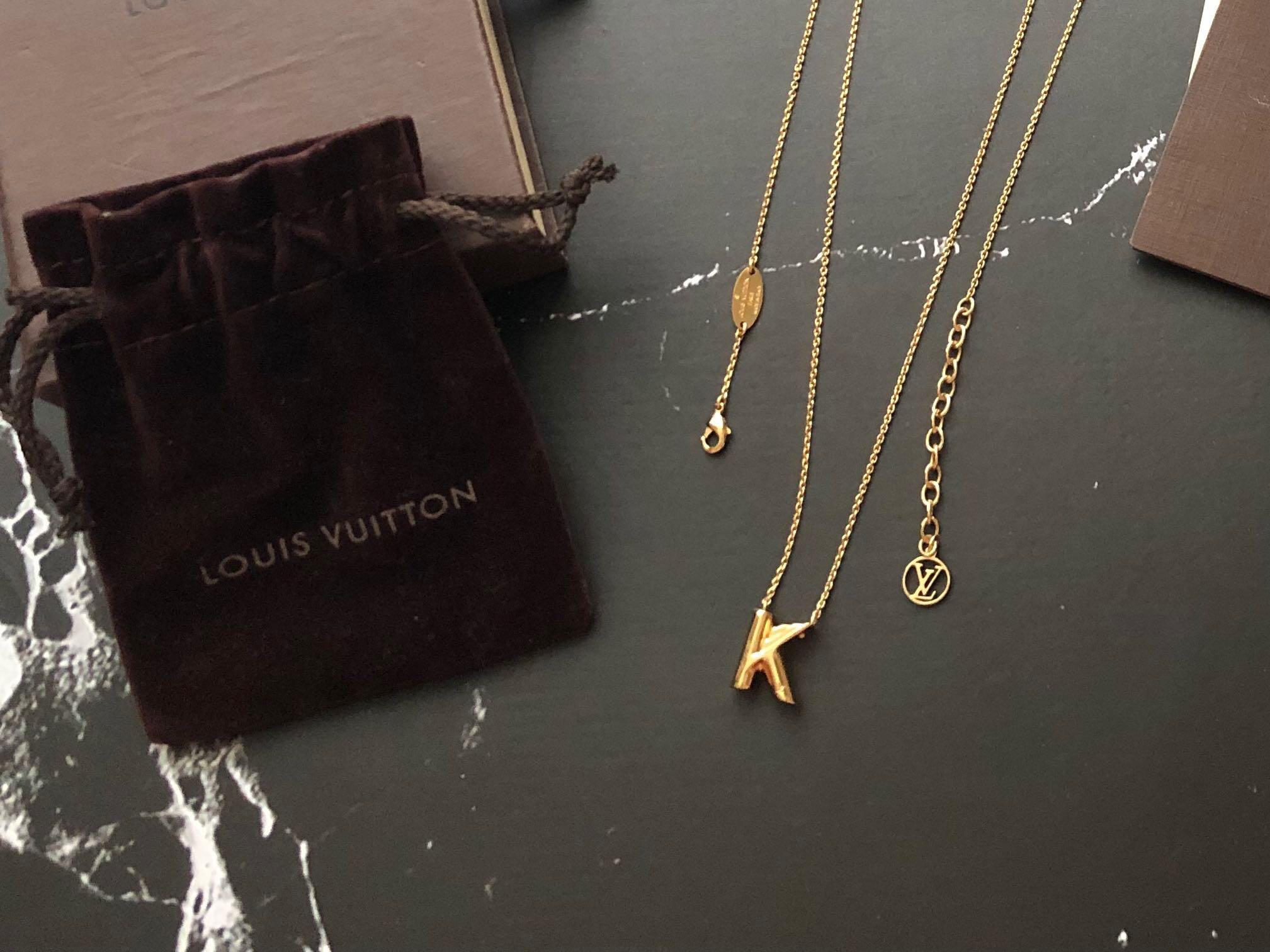 Louis Vuitton LV & ME alphabet necklace “ K “, Women&#39;s Fashion, Jewellery, Necklaces on Carousell