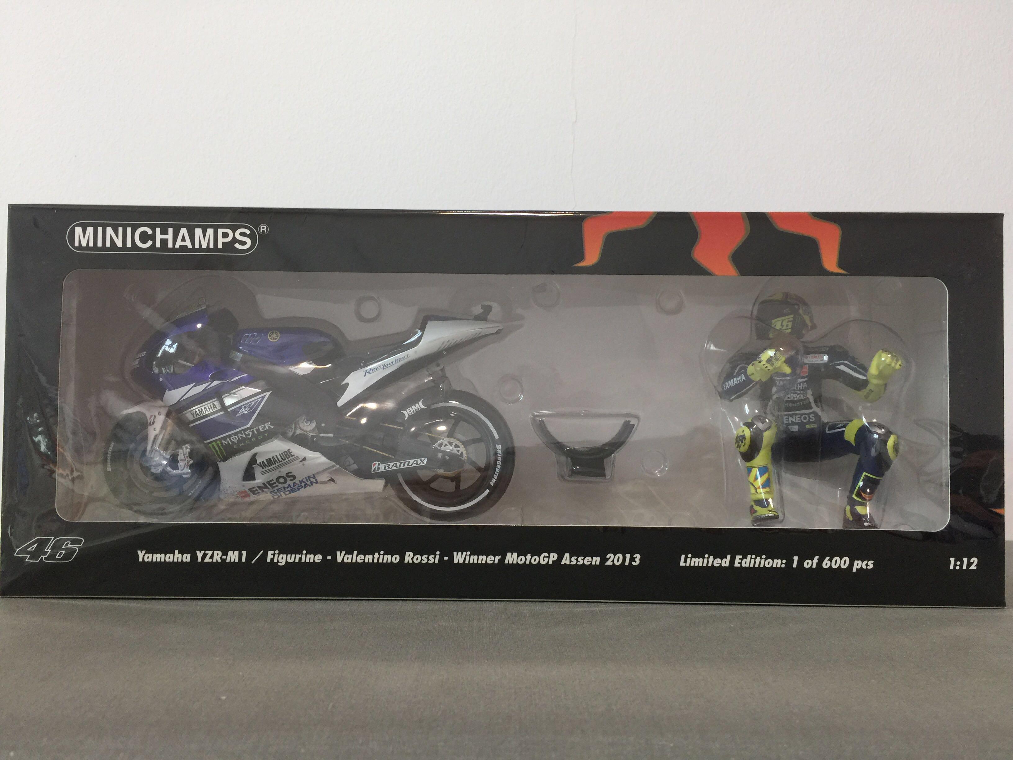 1:12 MINICHAMPS YAMAHA 2007 ASSEN VALENTINO ROSSI NEW SEALED FREE SHIP WORLDW. 1:12 MINICHAMPS YAMAHA 2007 ASSEN VALENTINO ROSSI NEW SEALED FREE SHIP WORLDW.
