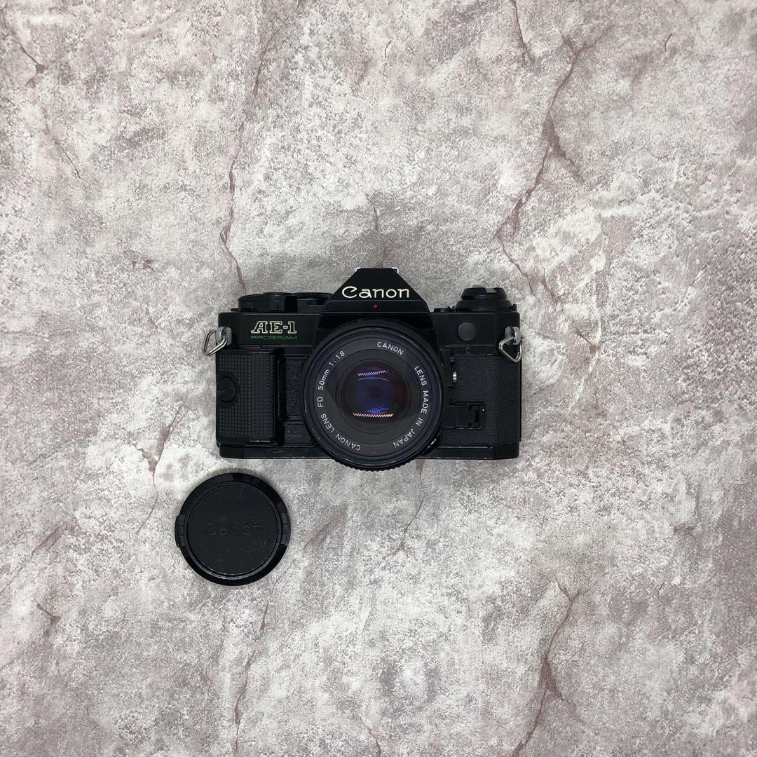 Mint Canon Ae 1 Program With Canon Fd 50mm F1 8 Lens Vintage 35mm