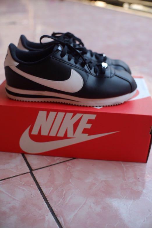 nike cortez basic leather black
