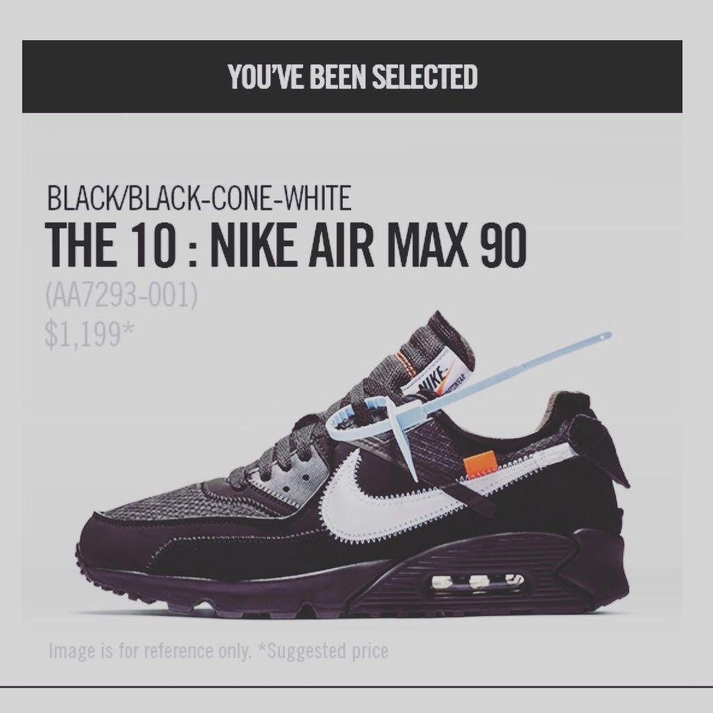 stockx air max 90 off white black