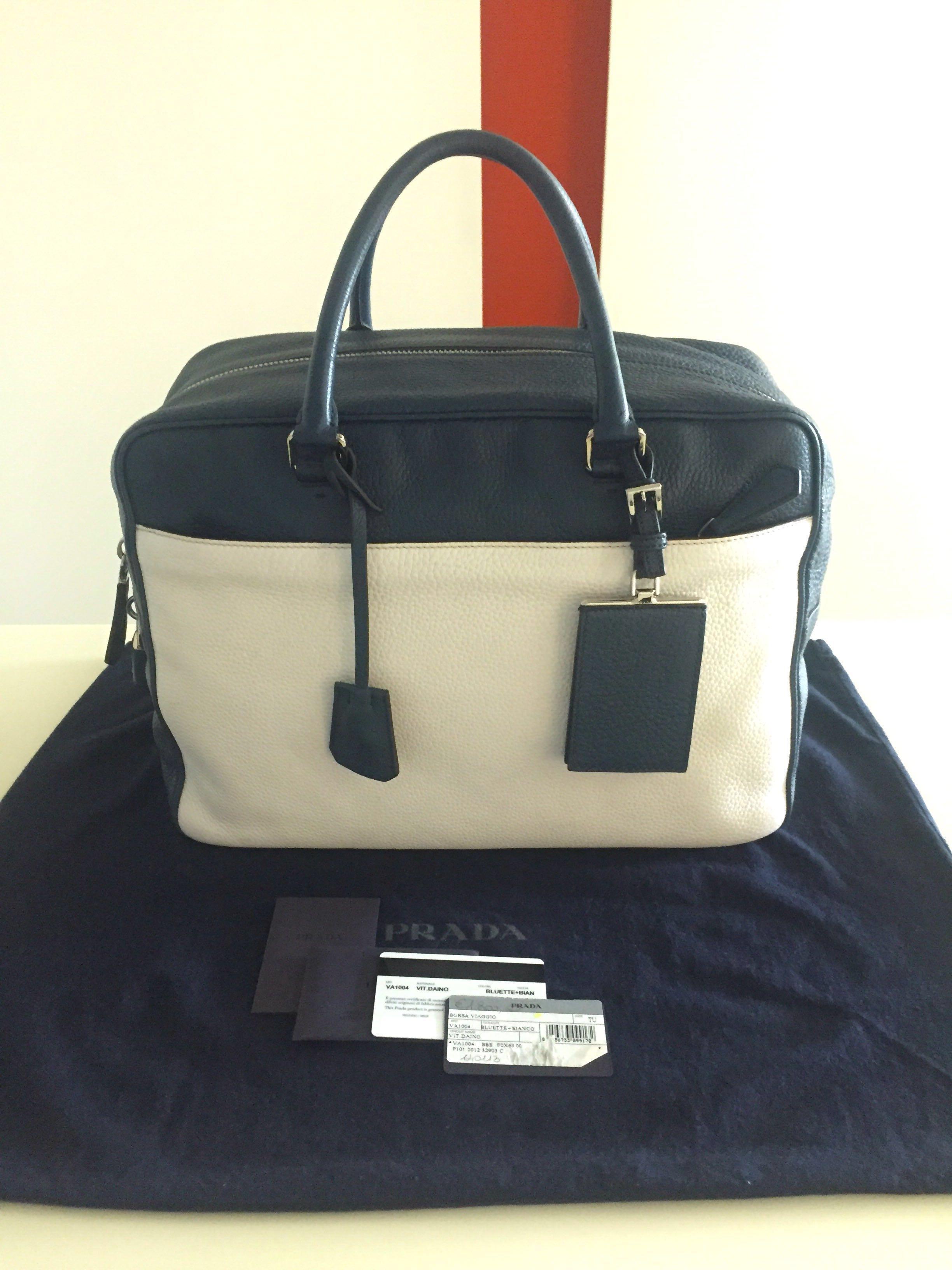 prada leather travel bag