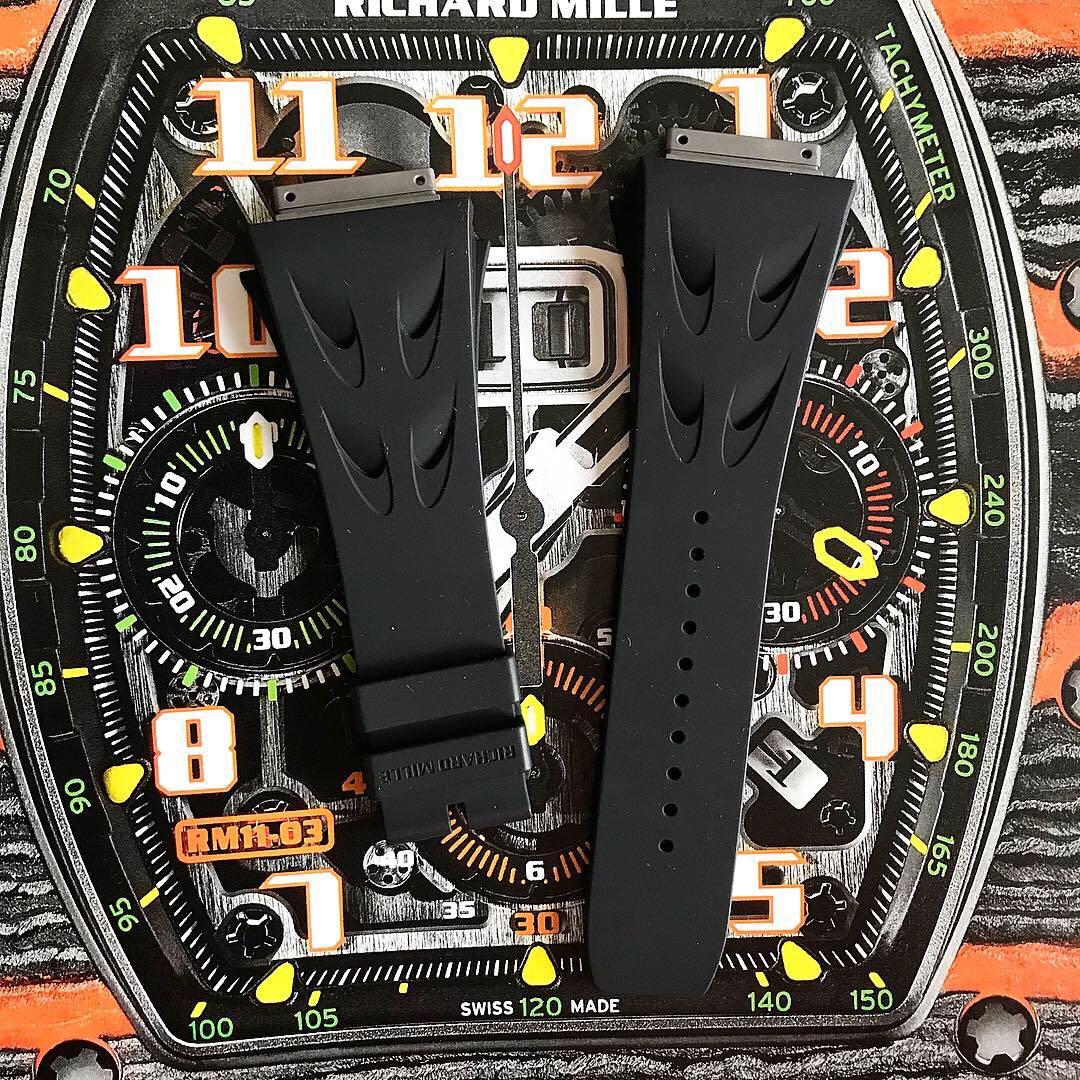 Richard Mille Rm11 03 Mclaren Black Rubber Strap Luxury Watches