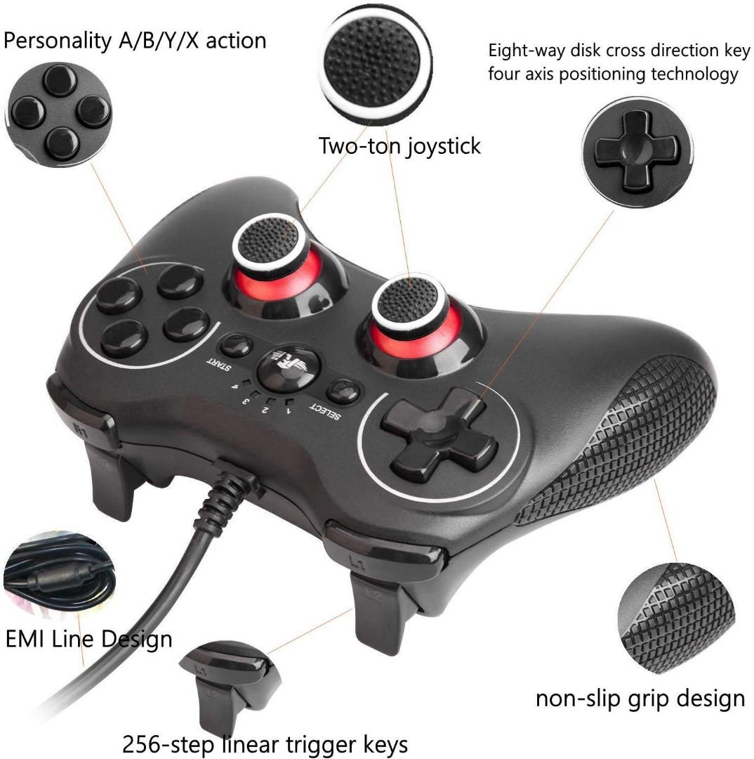 Rii Gaming GP100-2X USB Gamepad Controller - 2er Set Für PC, Mac & Raspberry Pi