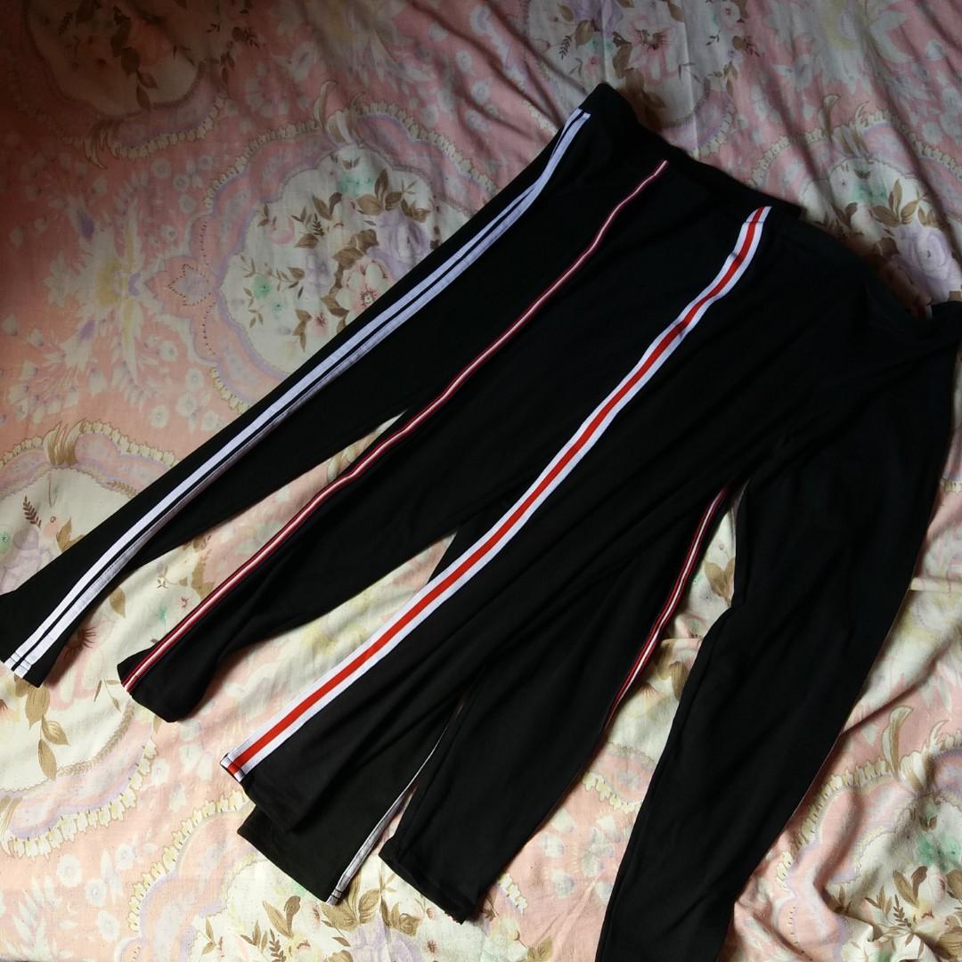side striped leggings (Category: Jeans) located in Quezon City. Submitted by mindincloudnine (Listing ID 215726017, Image 1). Description: 3 for 300.