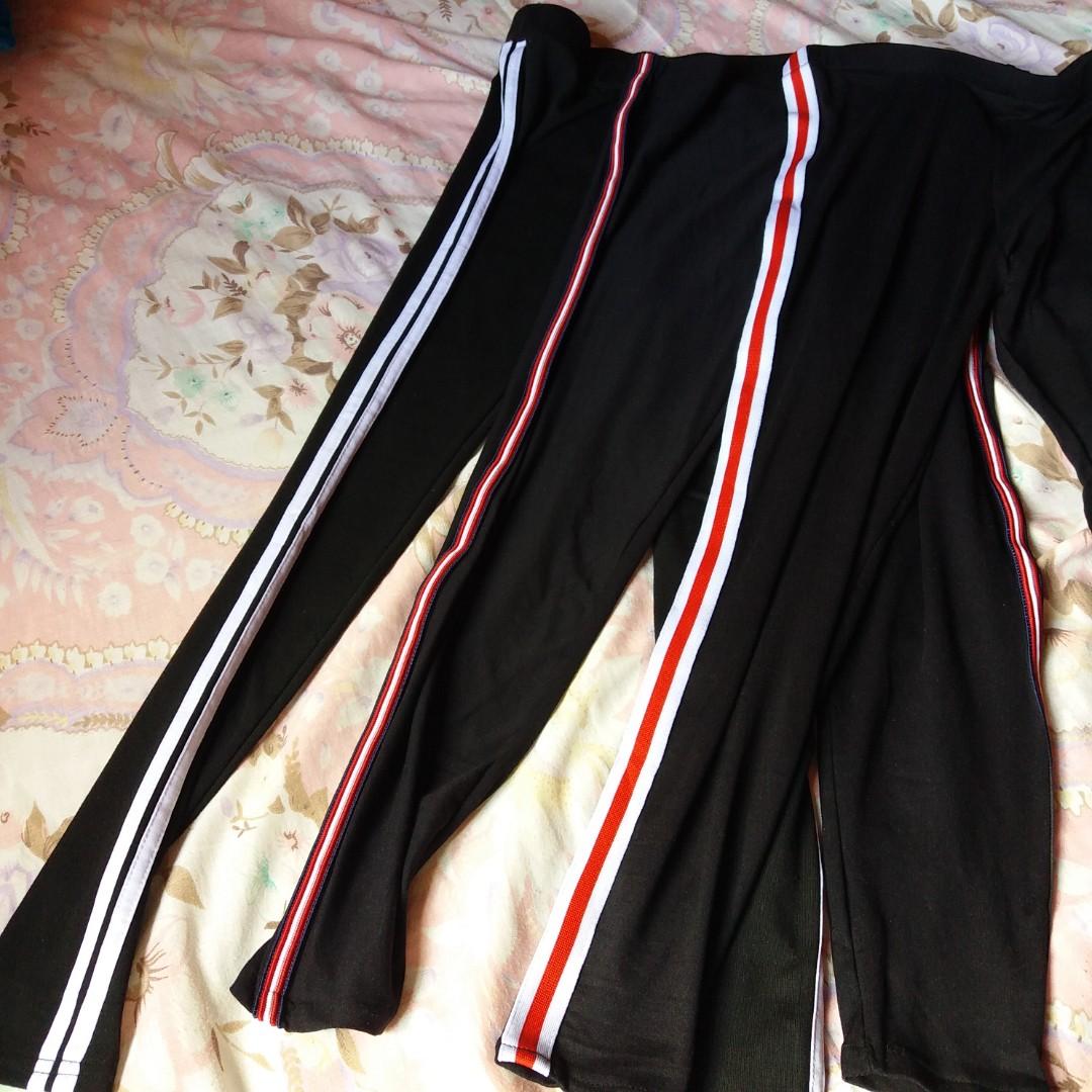side striped leggings (Category: Jeans) located in Quezon City. Submitted by mindincloudnine (Listing ID 215726017, Image 3). Description: 3 for 300.