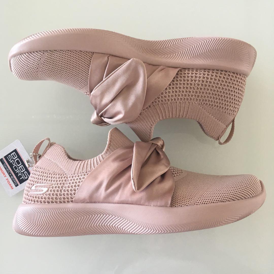 skechers pink bow