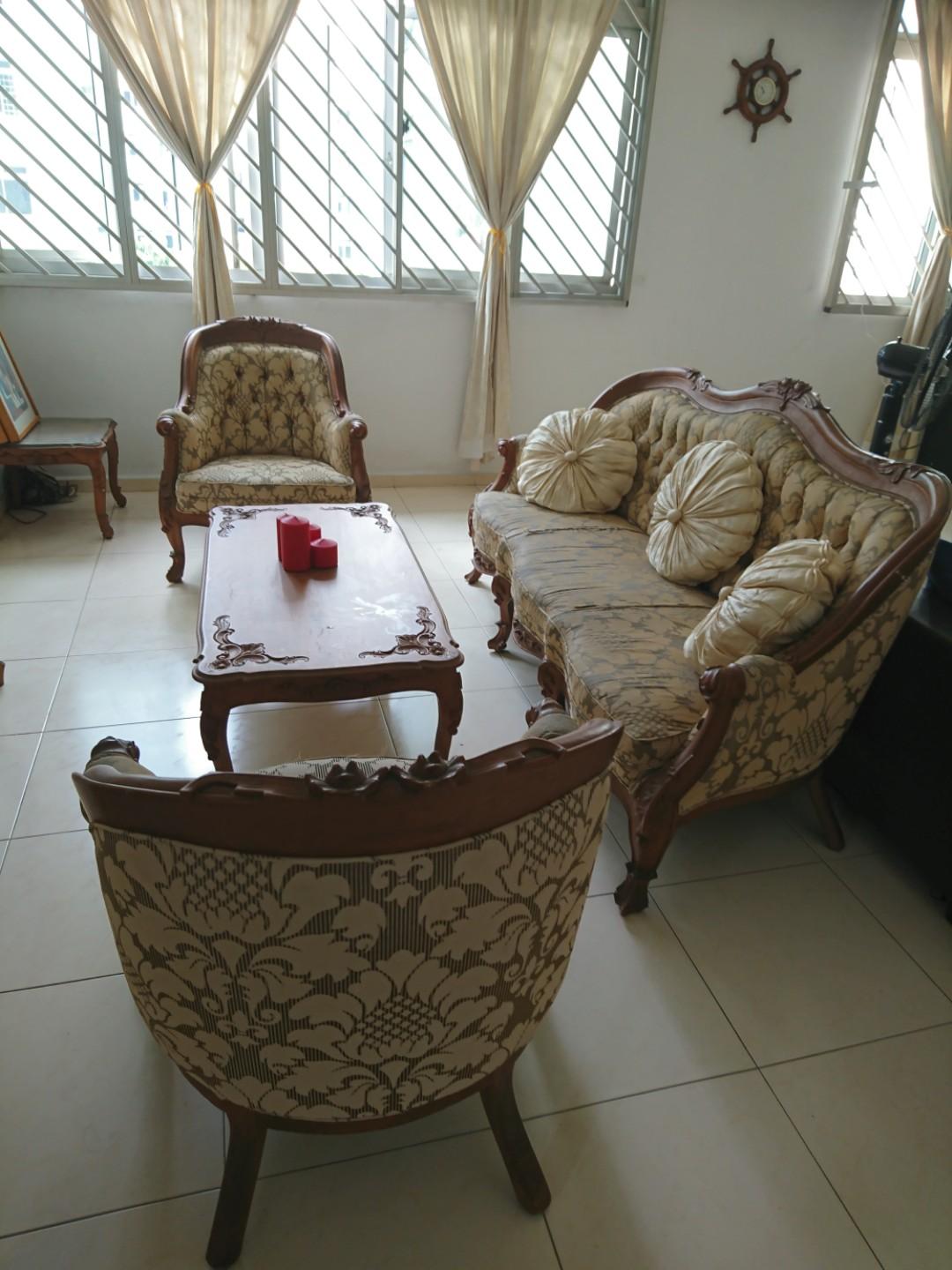 Sofa Set, Furniture & Home Living, Furniture, Sofas on Carousell