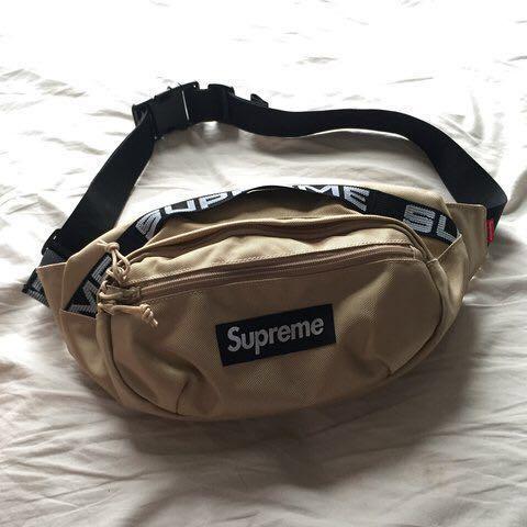 Supreme SS18 beige fanny pack waist bag