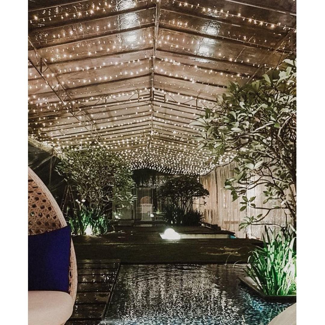 Transparent Canvas With Fairy Lights Tentage Rental Furniture