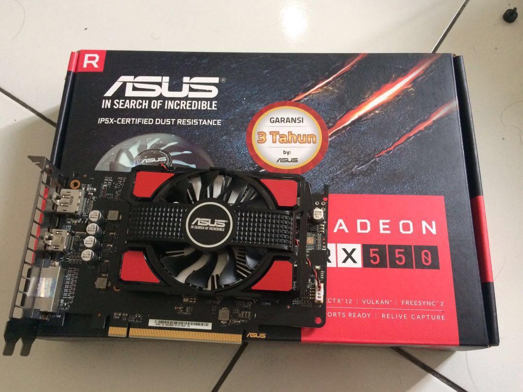 Vga Card Asus Rx550 4gb Elektronik Bagian Komputer Aksesoris Di Carousell