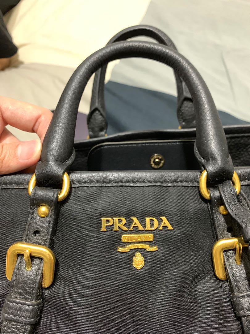 prada bauletto tessuto