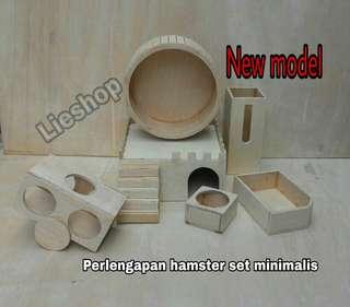 Rumah Fullset kayu untuk hamster
