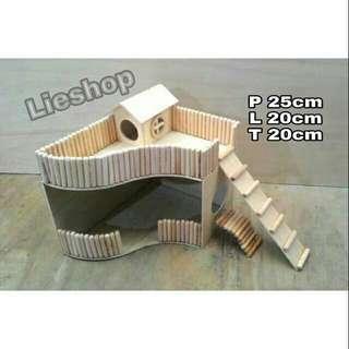 Rumah hamster kayu