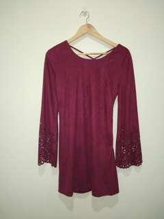 Hip Couture Maroon Dress