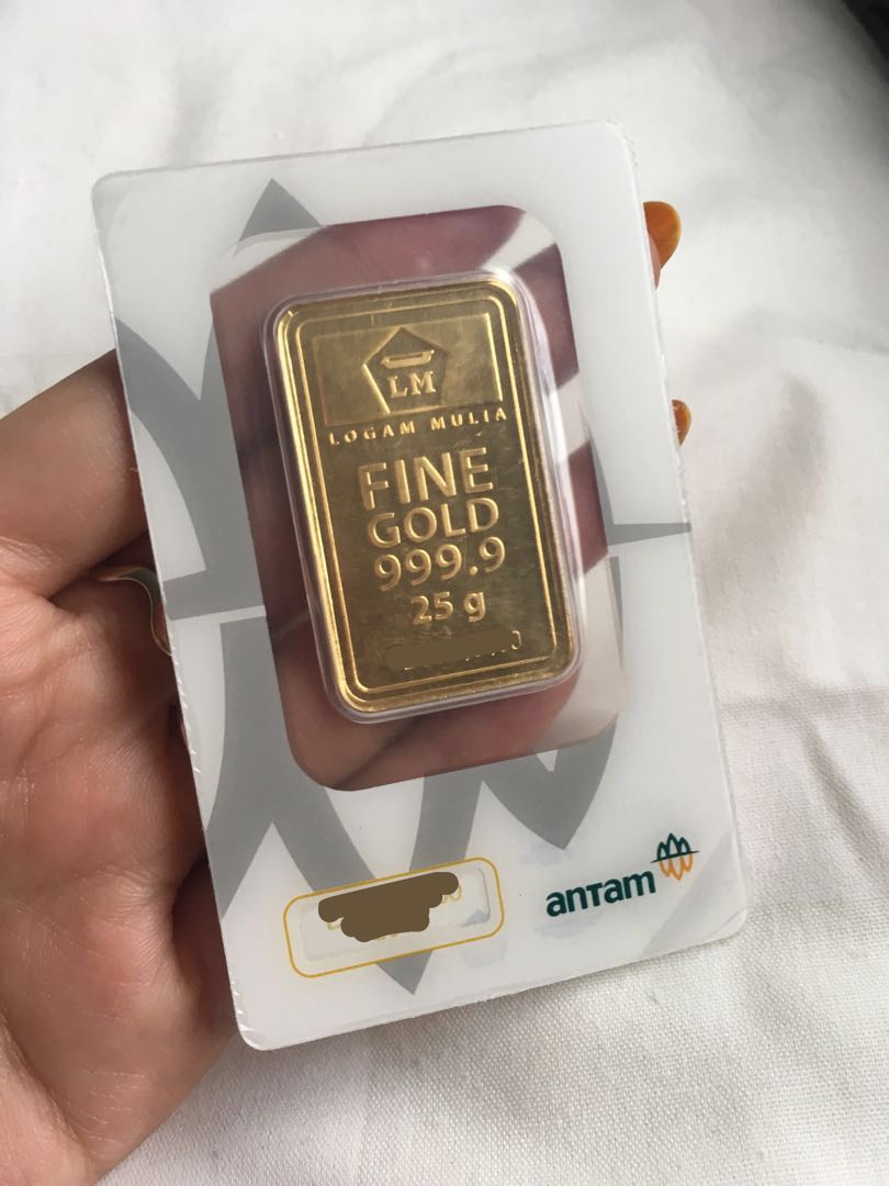 25gram Emas Logam Mulia Antam Emas Batang Certicard