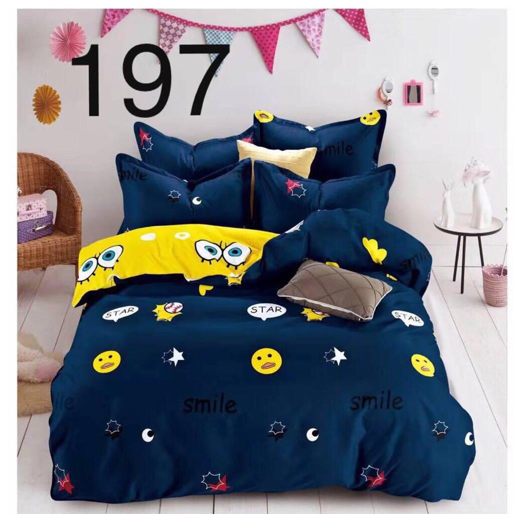 6 In 1 Spongebob Comforter Set Home Furniture Home Decor