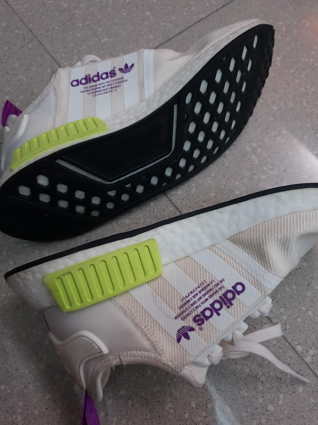ADIDAS NMD GREEN PURPLE, Men's Fashion 