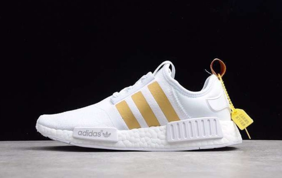 Adidas nmd r1 white gold boost, Men's 