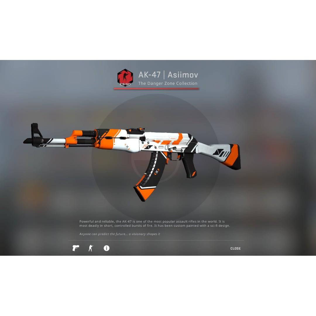 Ak 47 Asiimov Mw Toys Games Video Gaming In Game Products On Carousell - ak 47 pendant roblox