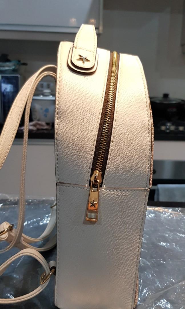 Leather backpack Meli Melo White in Leather - 24590303