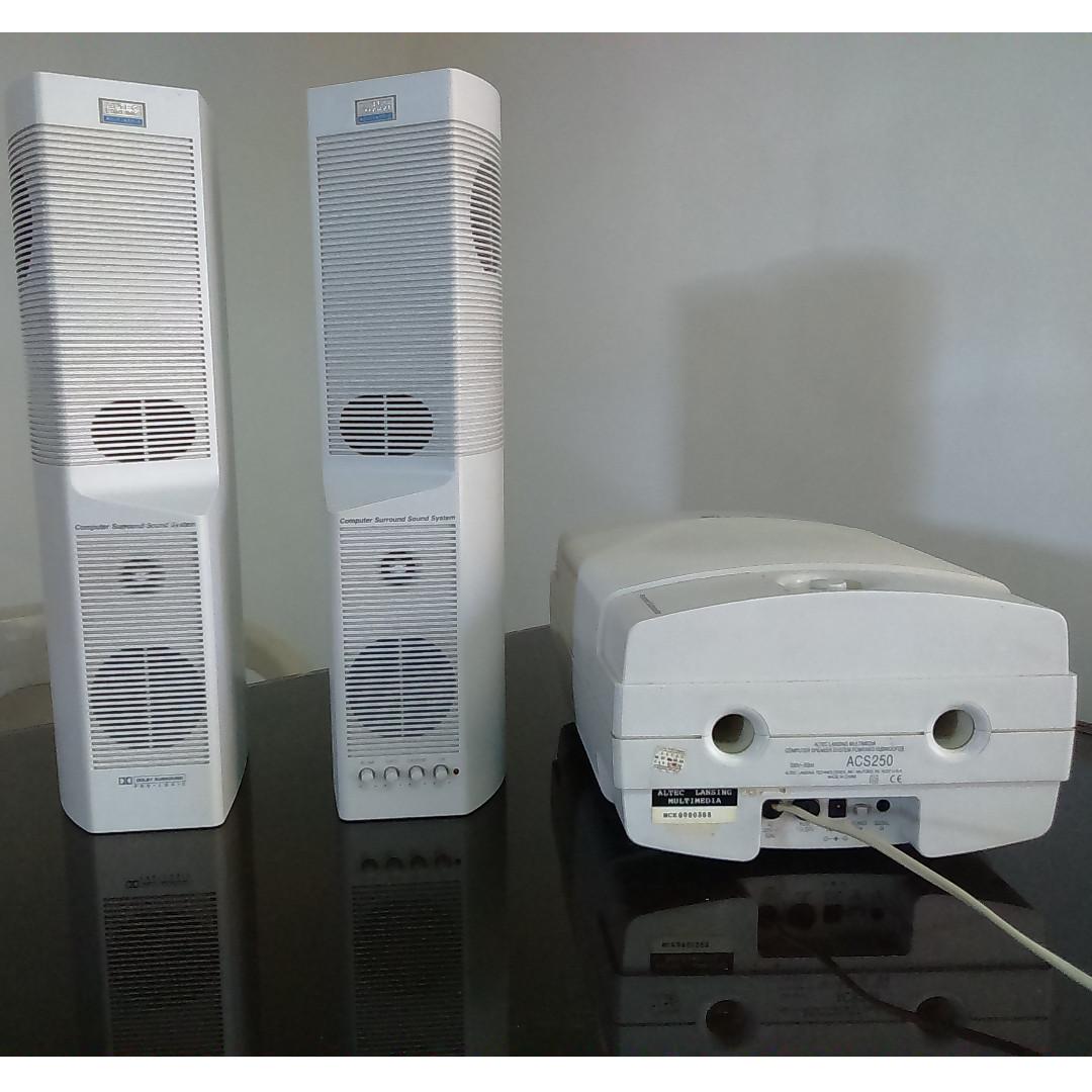 Altec Lansing ACS500 Amplified Tower Speakers ACS250 Powered