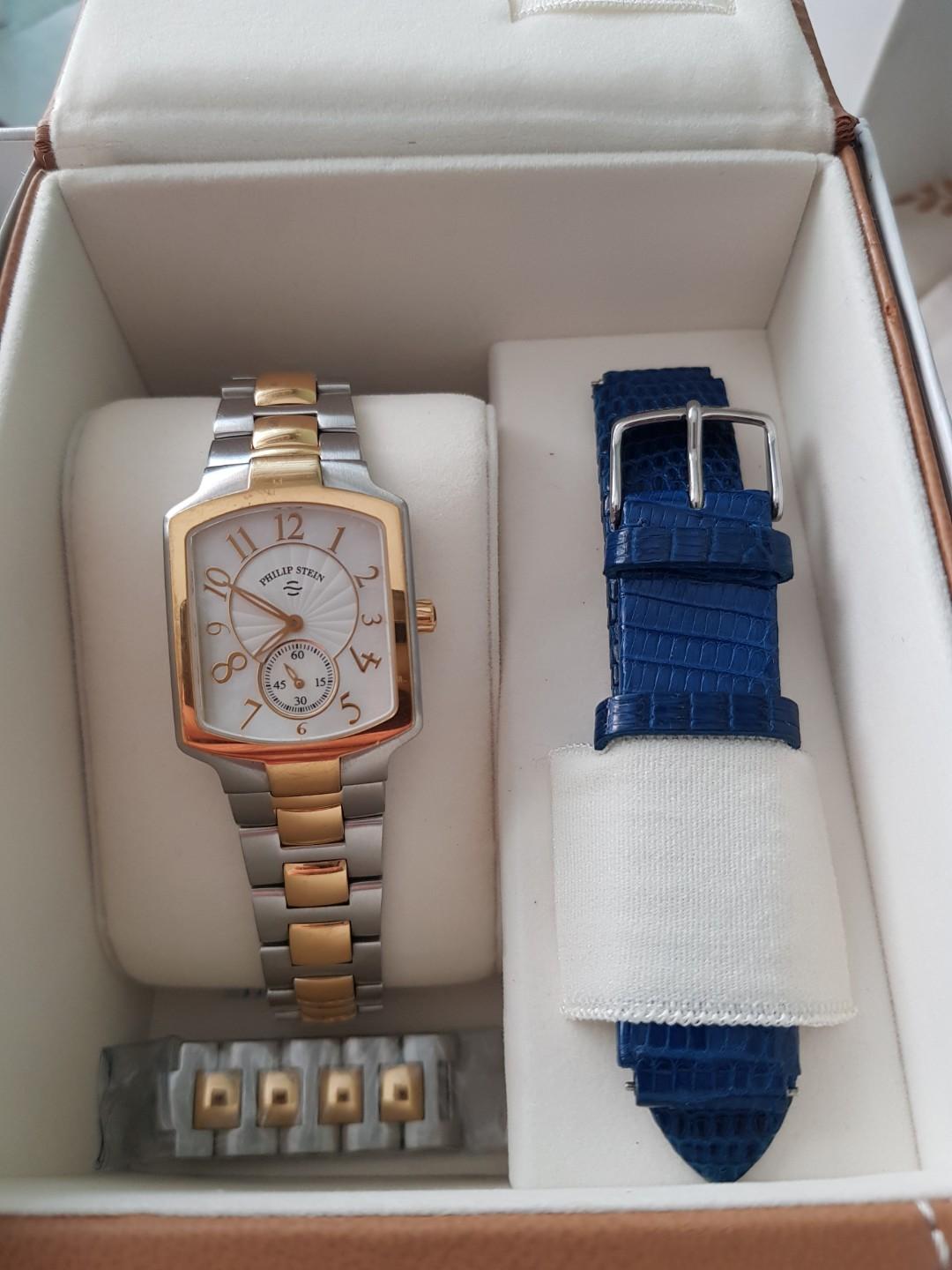 AUTHENTIC PHILIP STEIN LADIES WATCH TWO TONE