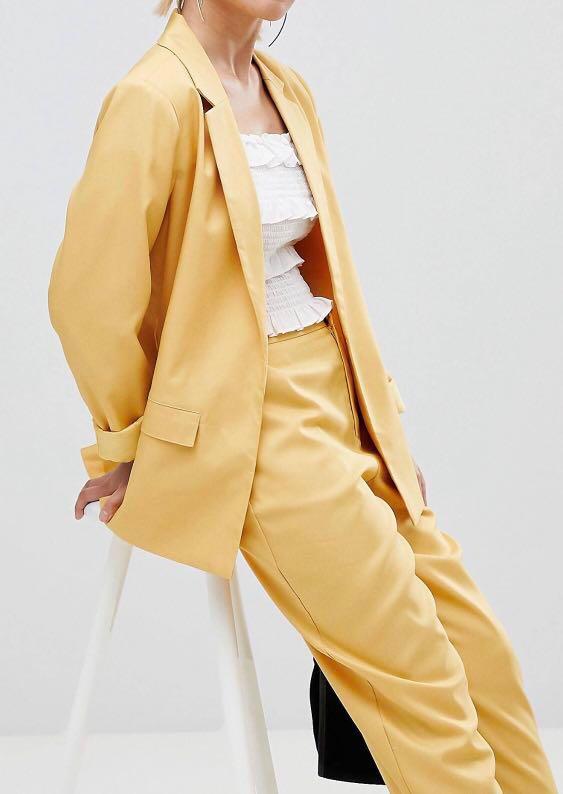 yellow petite blazer
