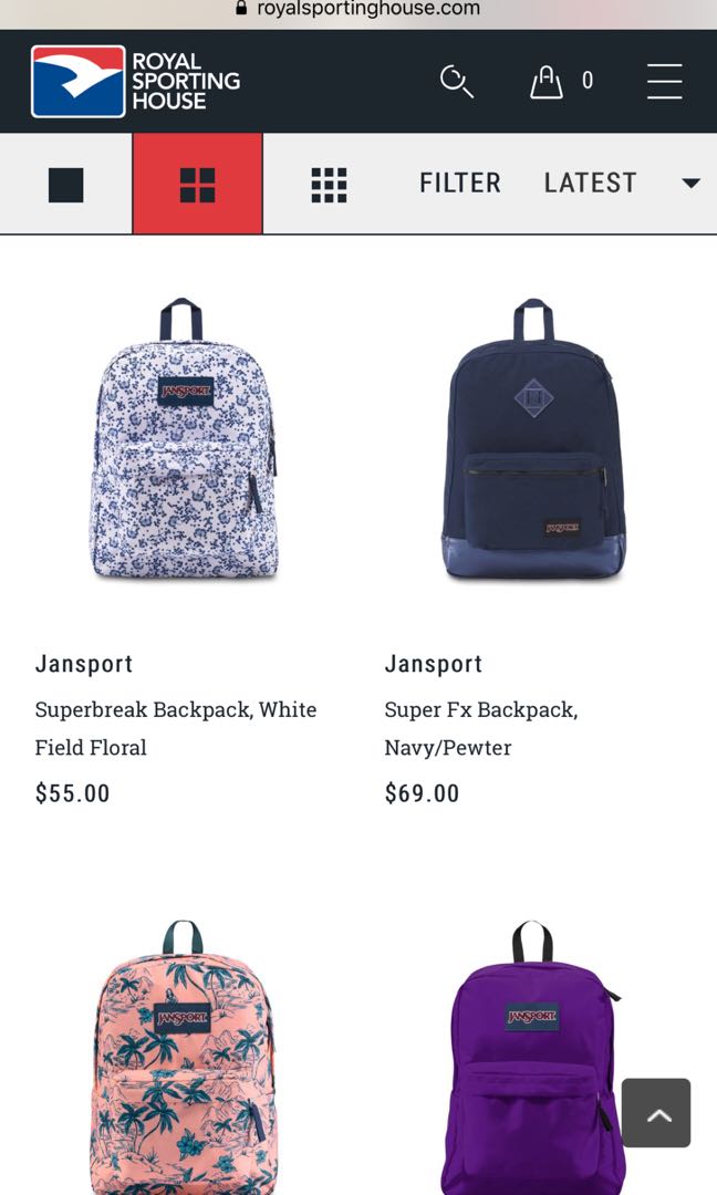 Jansport navy field floral backpack sales