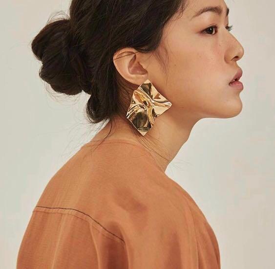 Chunky rose gold earrings cheap