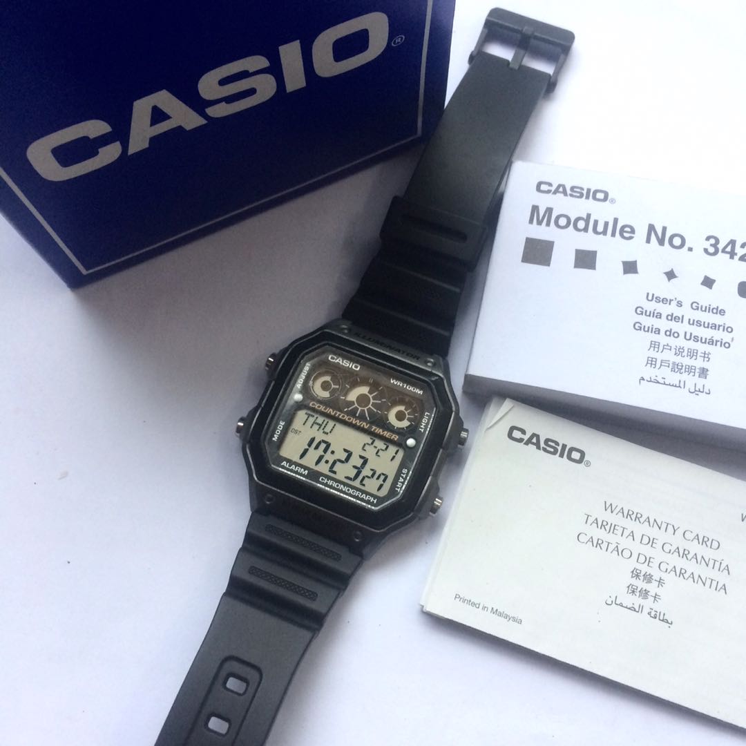 Casio AE-1300WH, Fesyen Pria, Jam Tangan di Carousell