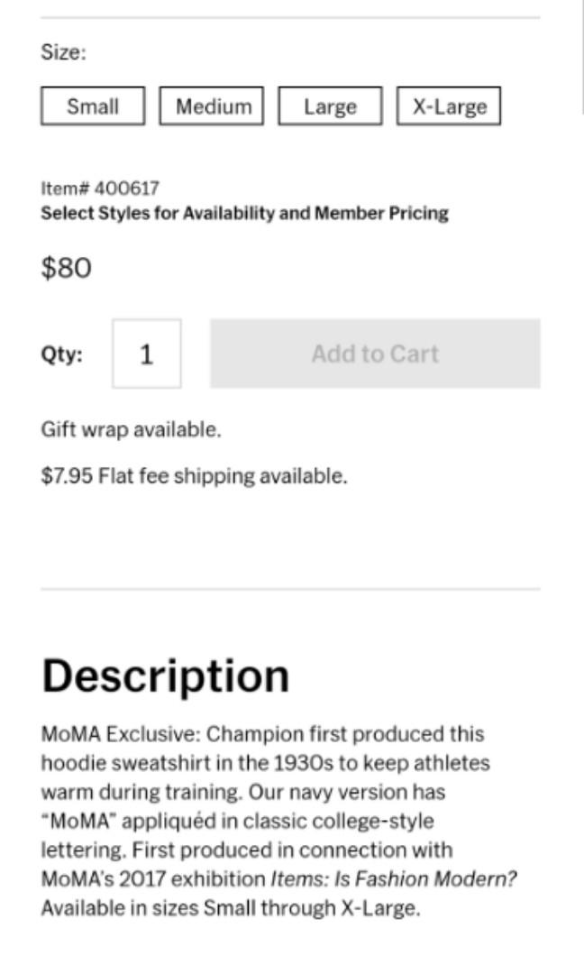 pelleten Lada gennemskueligt Champion x 美國紐約當代藝術館MoMA hoodie " 紐約限定" 有帽衛衣, 男裝, 上身及套裝, 衛衣- Carousell