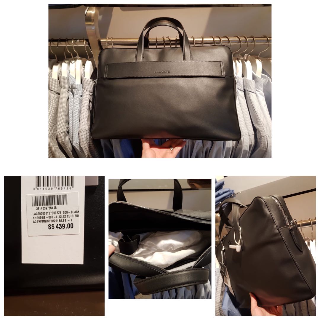 lacoste deviation leather black