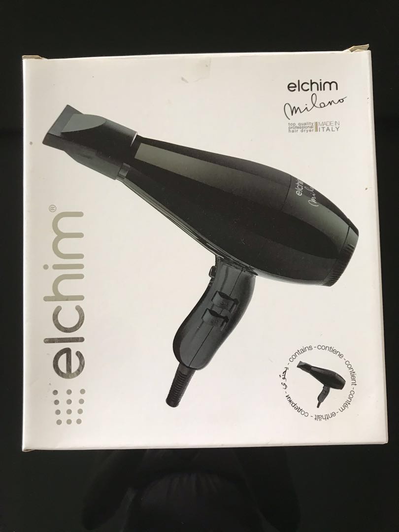 Elchim Milano Professional hair dryer (made in Italy) with storage box