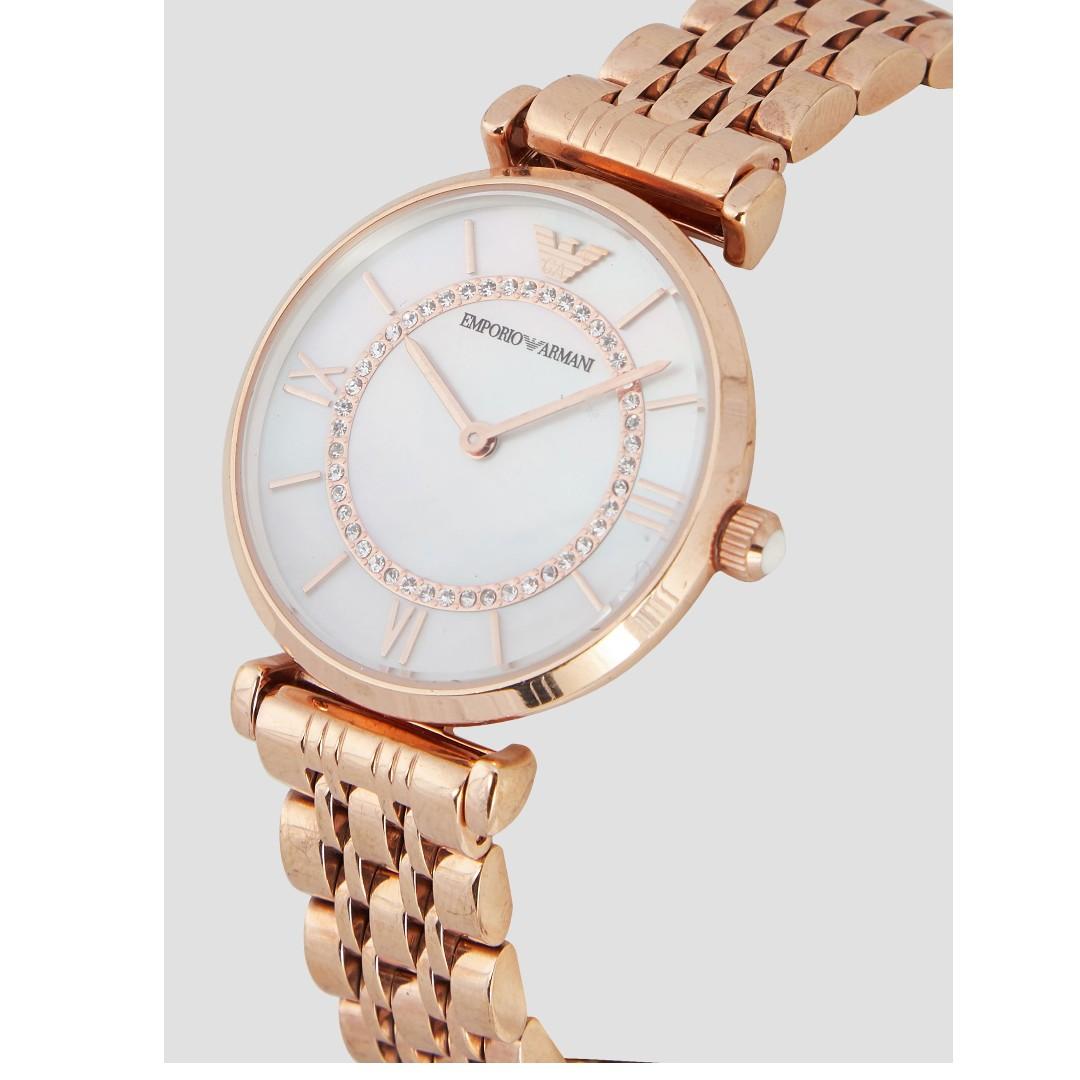 ar1909 armani rose gold ladies watch