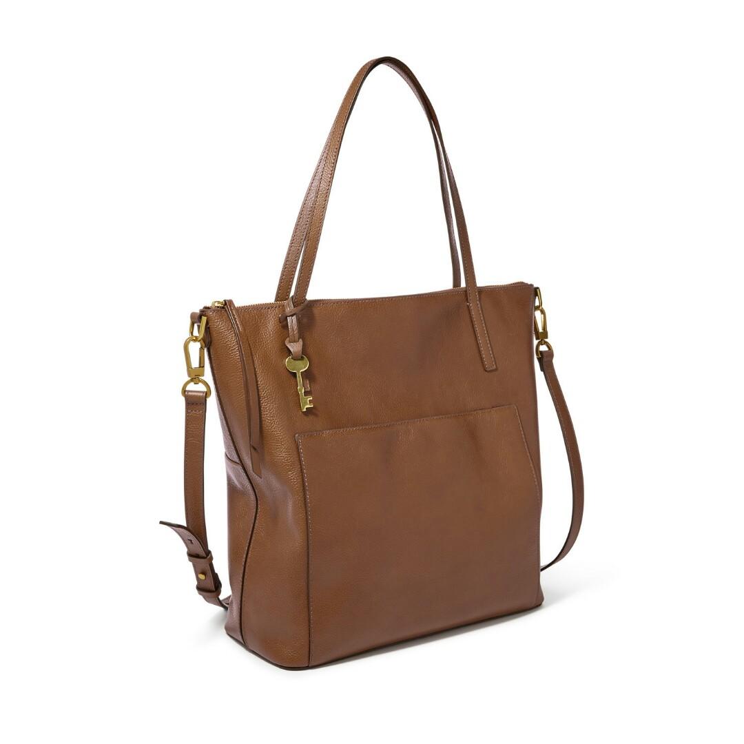 Fossil evelyn large tote brow