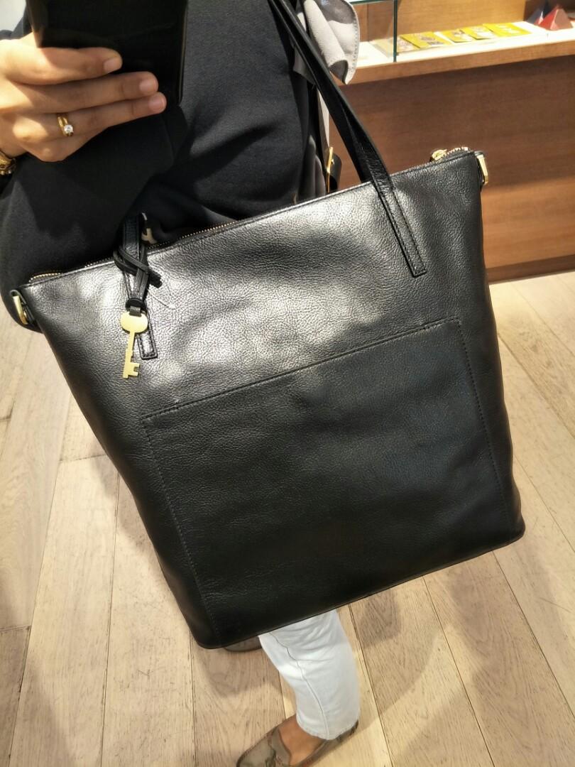 fossil evelyn tote