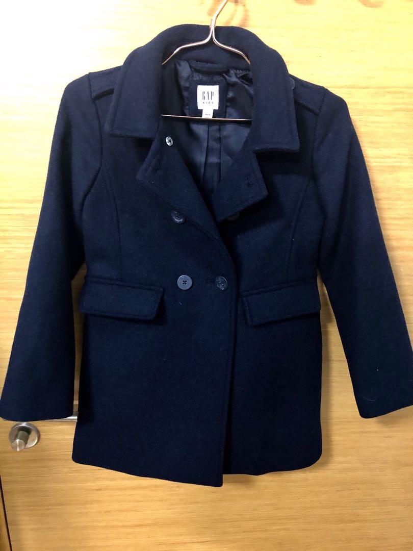 GAP Kids Double Breasted Peacoat Unisex for age 5 10 Babies Kids Babies Kids Fashion on Carousell