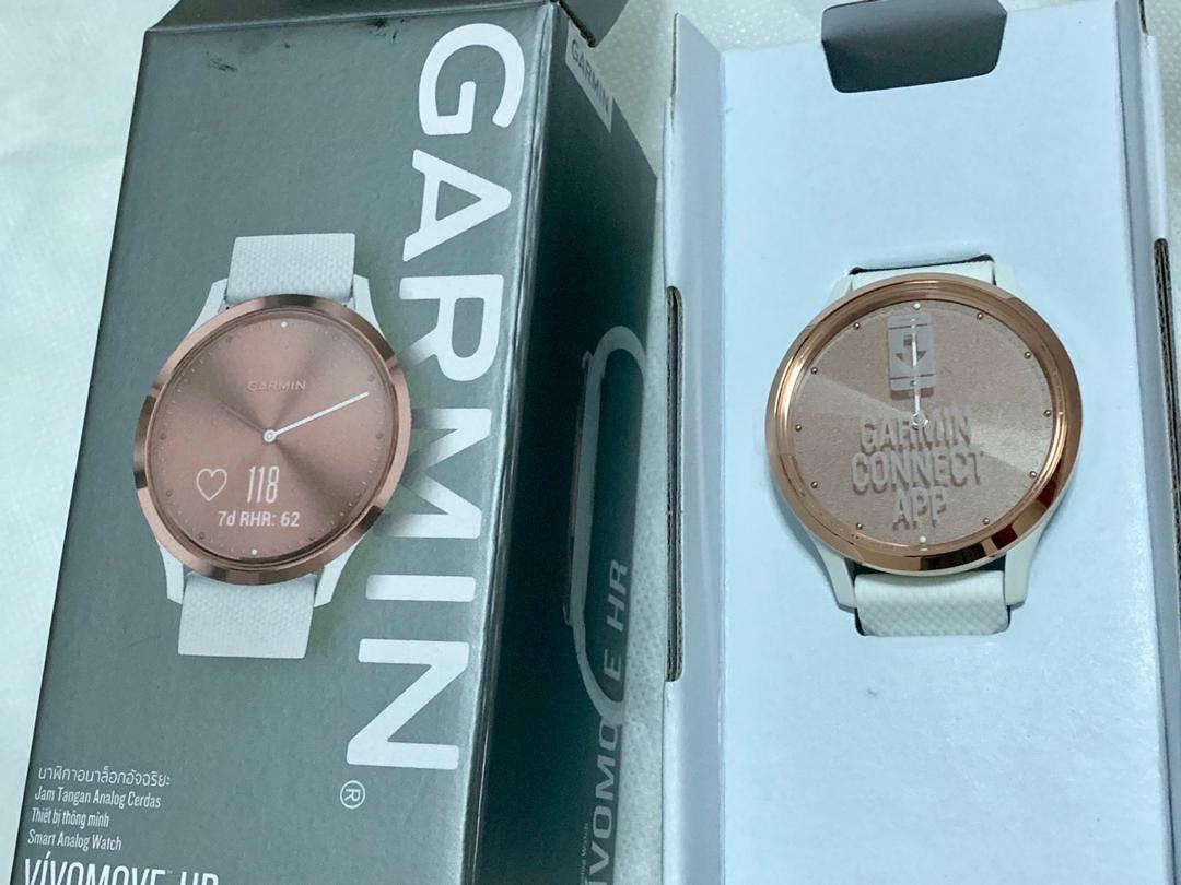 Garmin vivomove hr white shop rose gold